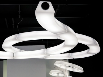 CIRCULAR POL XXL - Dimmable polyethylene pendant lamp by Martinelli Luce - view 2